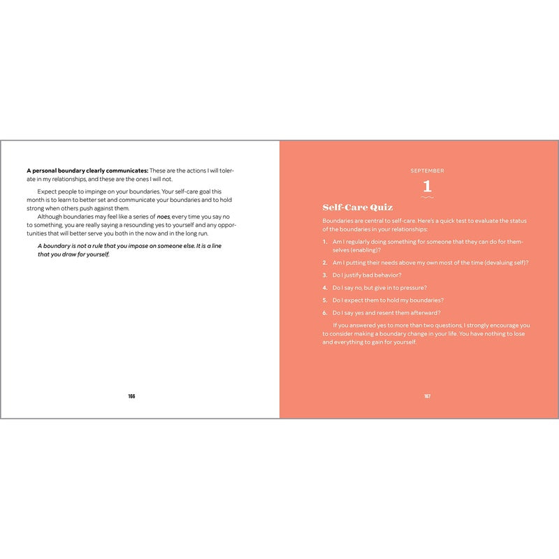 A Year of Self-Care: Daily Practices and Inspiration for Caring for Yourself (Year of Daily Reflections) (Spiral Bound)