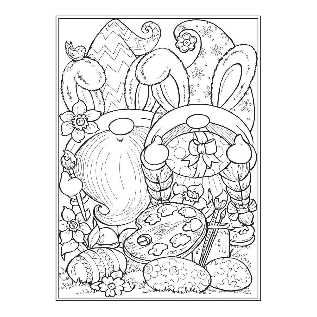 Whimsical Gnomes Coloring Book