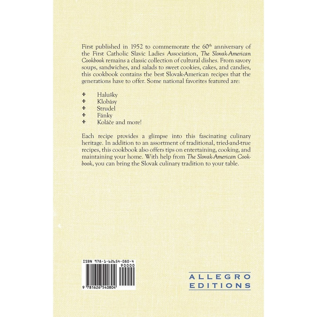 The Anniversary Slovak-American Cook Book (Reprint)