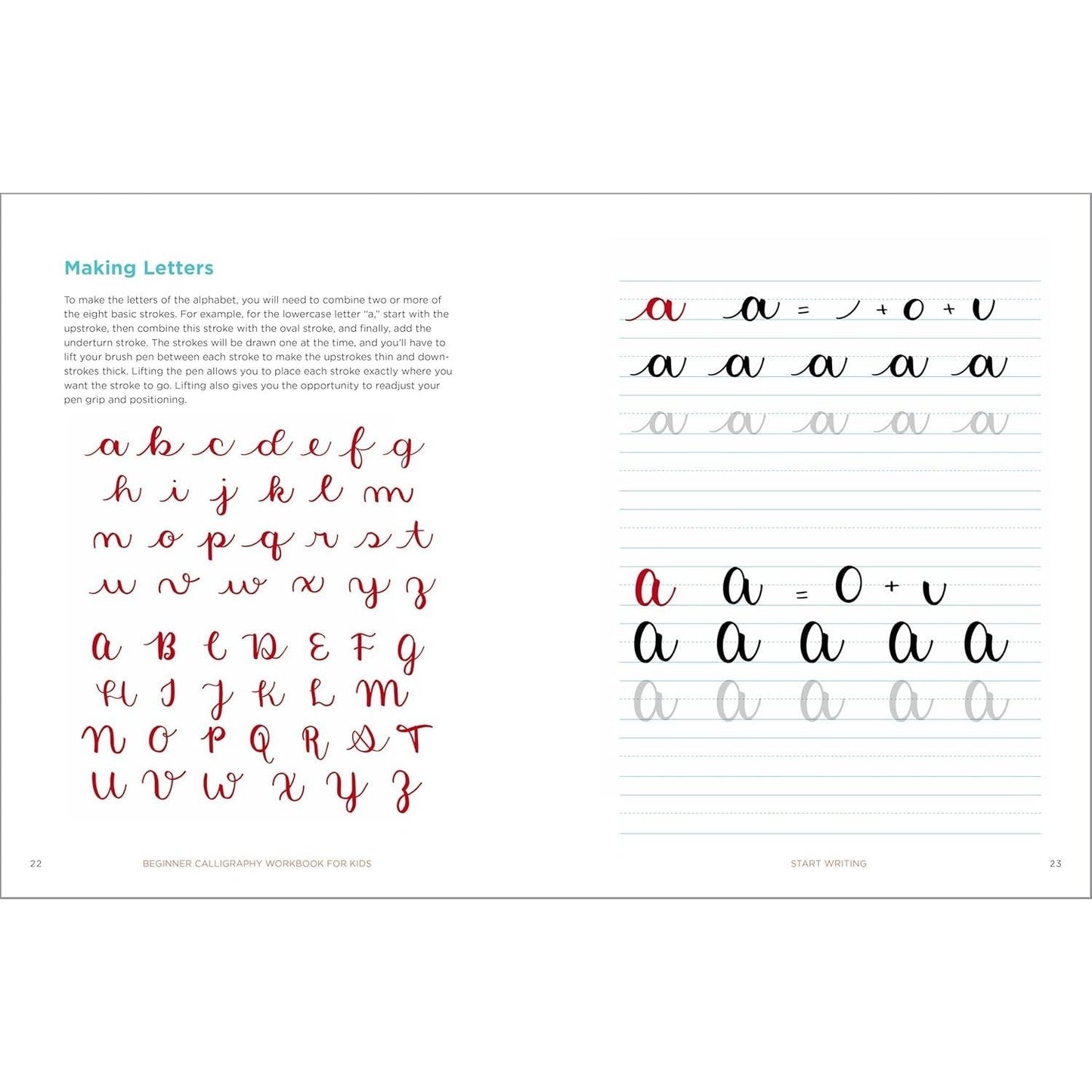 Beginner Calligraphy Workbook for Kids: Easy, Step-By-Step Practice