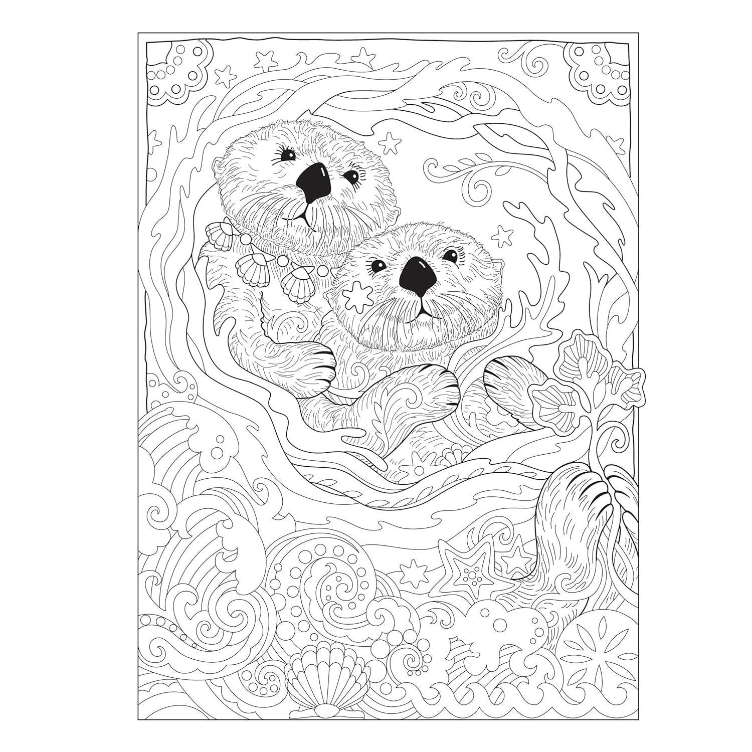 Creative Haven Fanciful Sea Life Coloring Book (Spiral Bound)