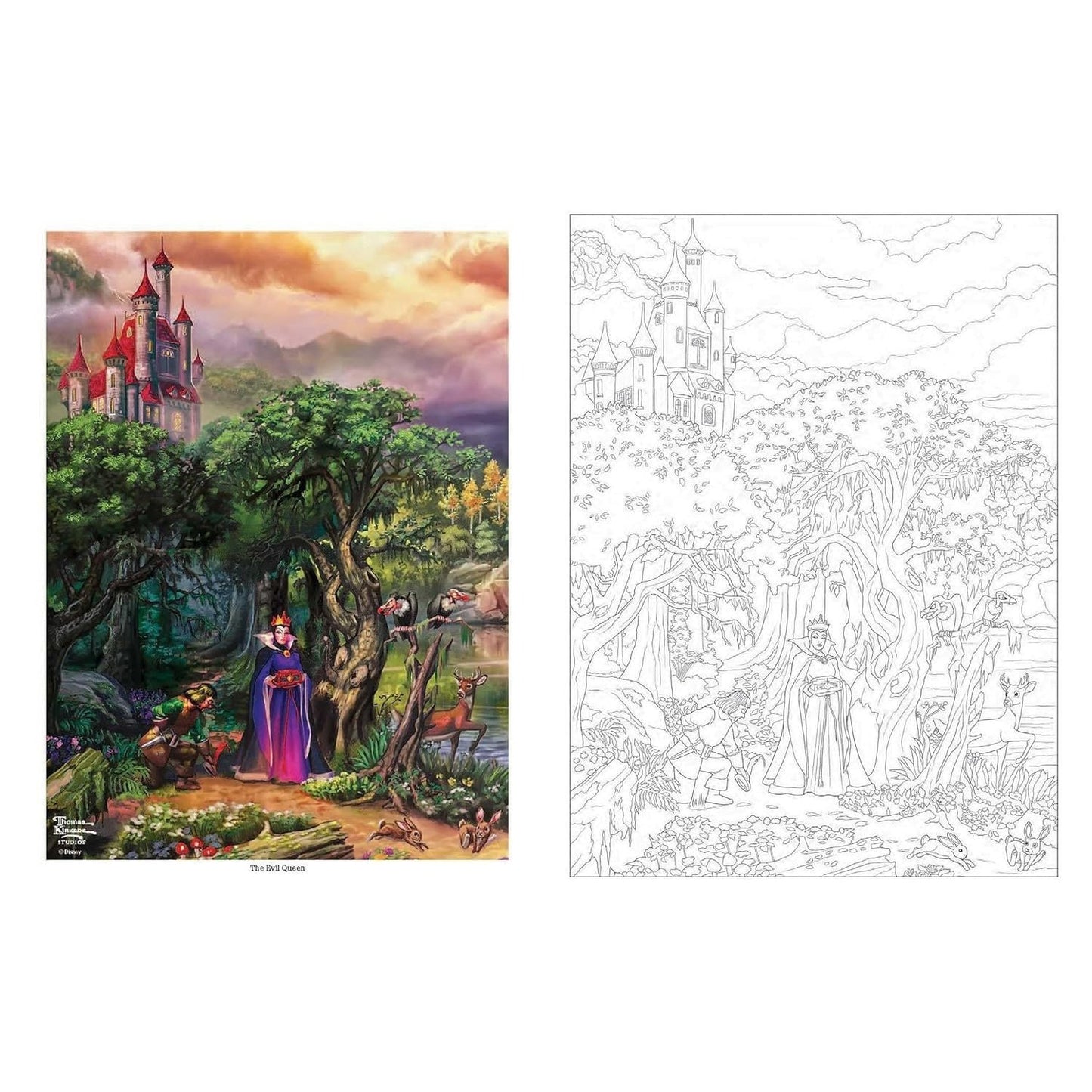 Disney Dreams Collection Thomas Kinkade Studios Celebrations Coloring Book (Spiral Bound)