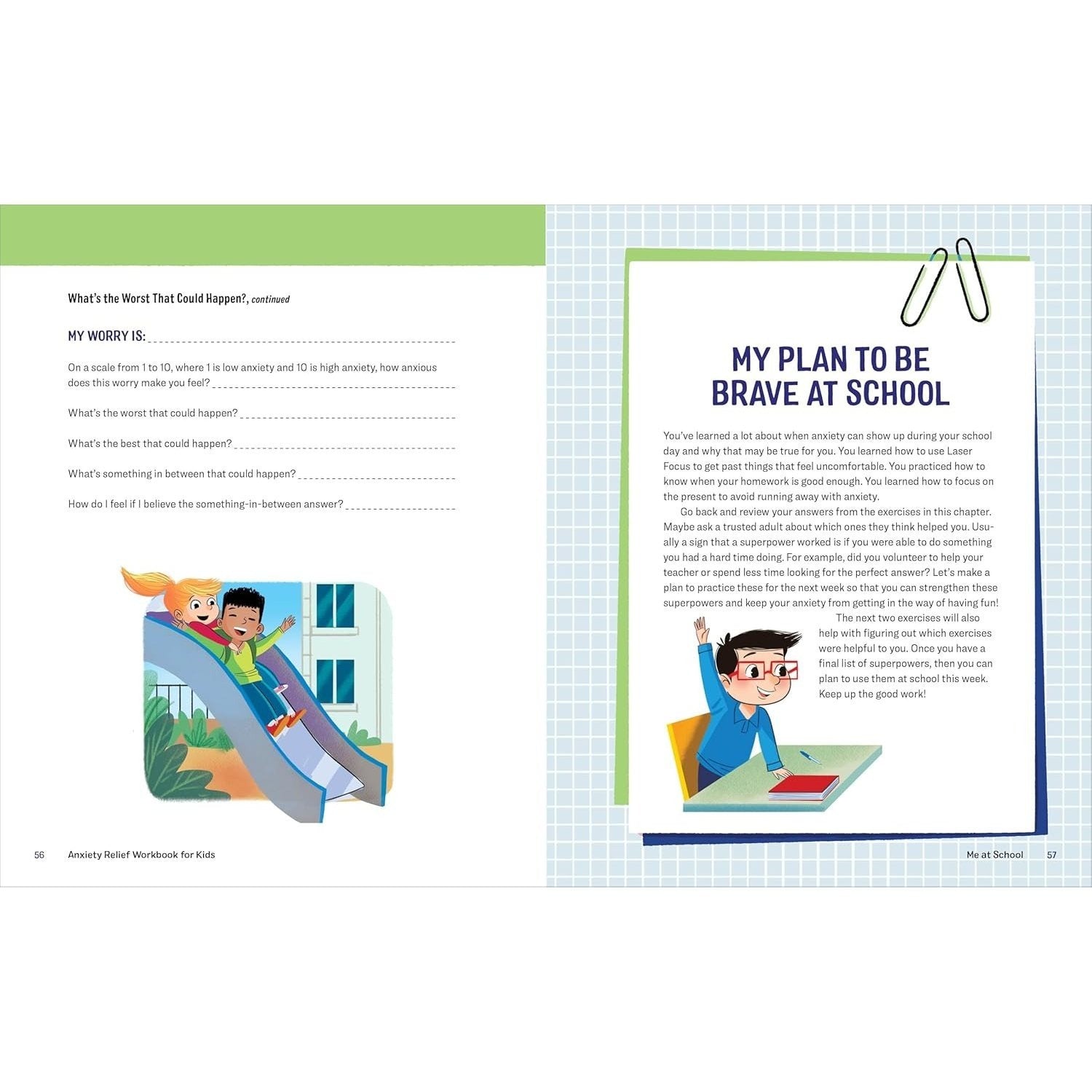 Anxiety Relief Workbook for Kids: 40 Mindfulness, Cbt, and ACT Activities to Find Peace from Anxiety and Worry (Health and Wellness Workbooks for Kids) (Spiral Bound)