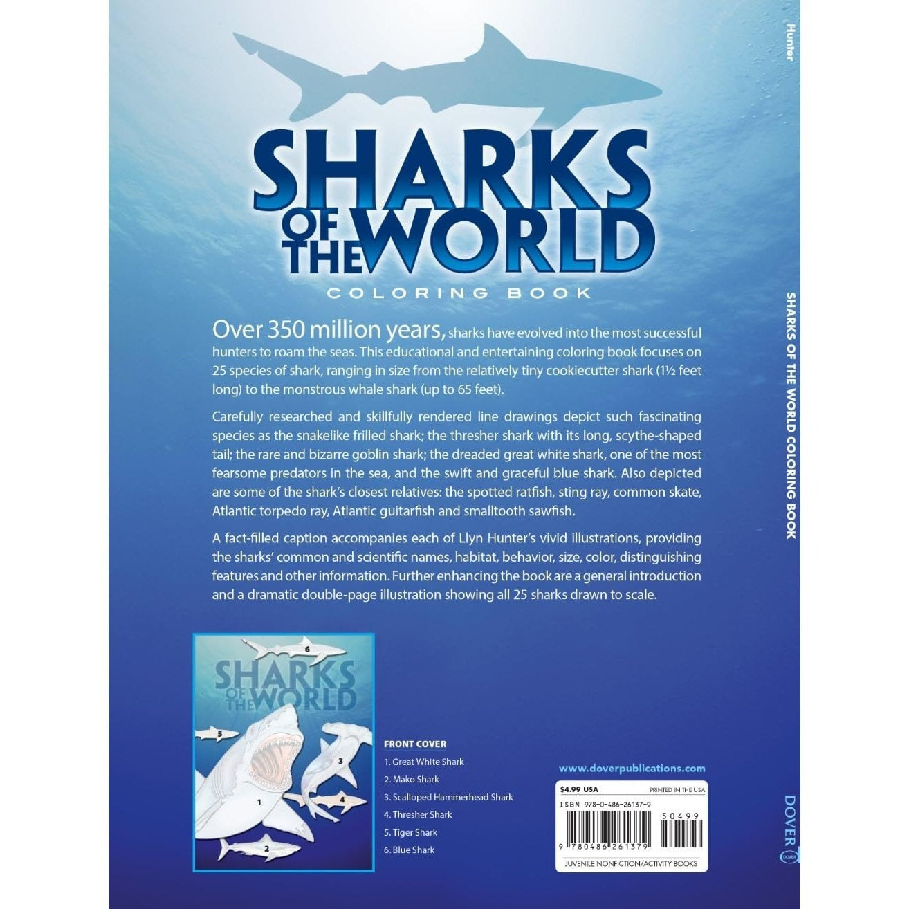 Sharks of the World Coloring Book