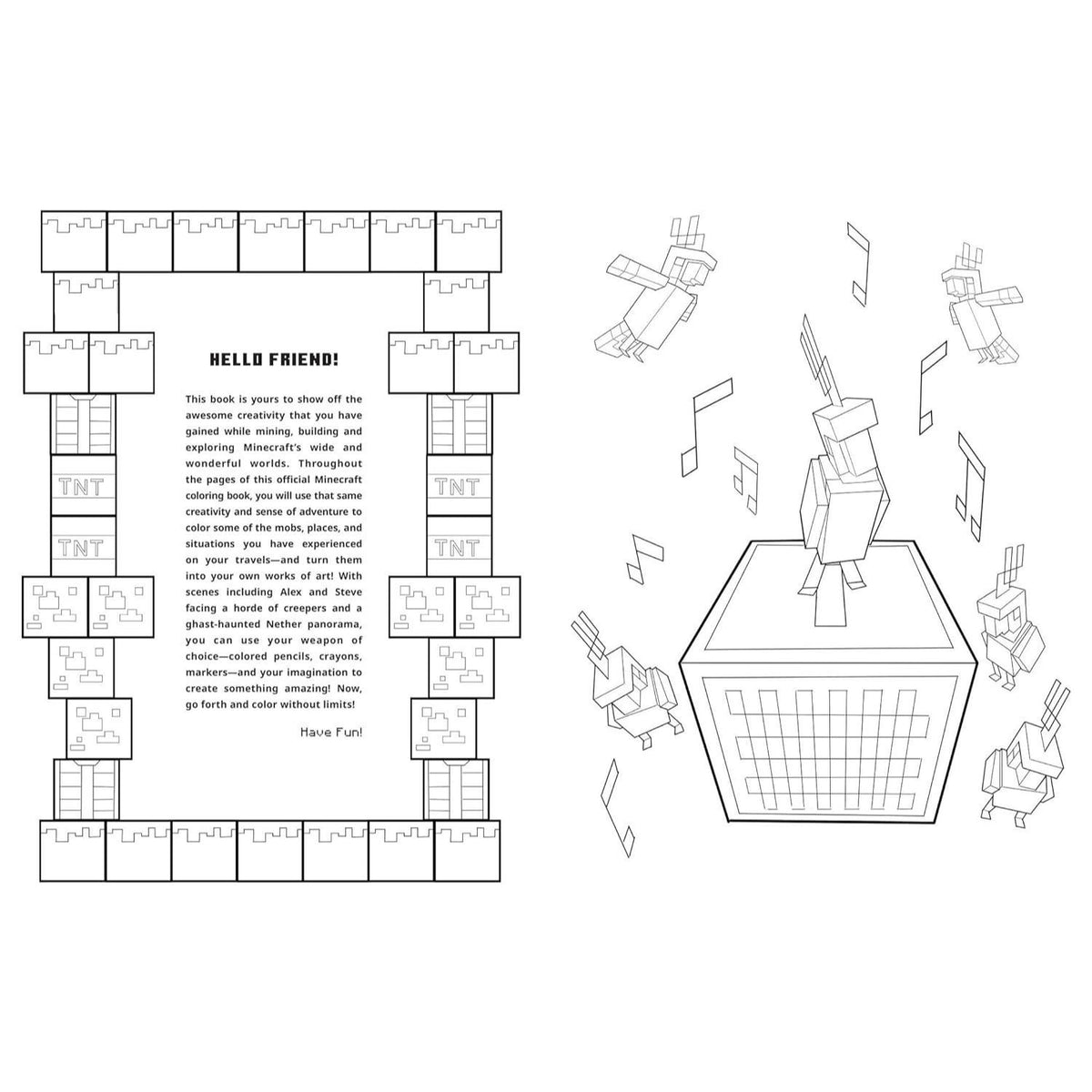 The Official Minecraft Coloring Adventures Book: Create, Explore, Color!: For Young Artists and Kids 5-10 (Spiral Bound)