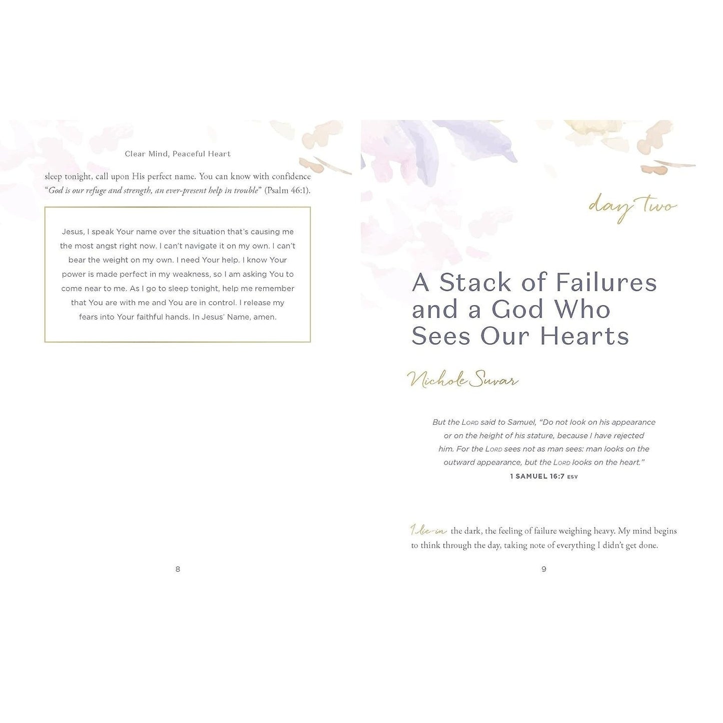 Clear Mind, Peaceful Heart: 50 Devotions for Sleeping Well in a World Full of Worry (a 50-Day Devotional) - The Perfect Christian New Year's Resolutio (Spiral Bound)