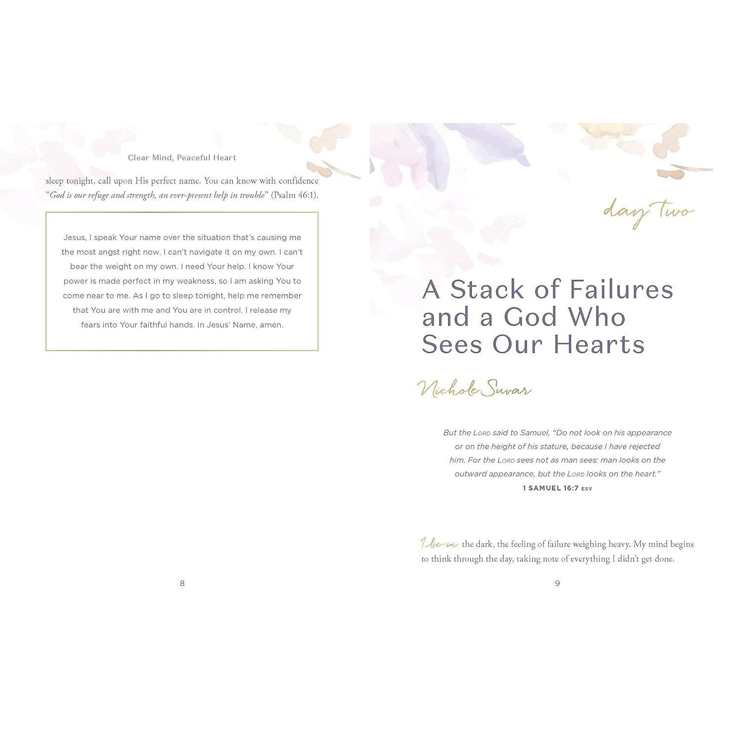 Clear Mind, Peaceful Heart: 50 Devotions for Sleeping Well in a World Full of Worry (a 50-Day Devotional) - The Perfect Christian New Year's Resolutio (Spiral Bound)