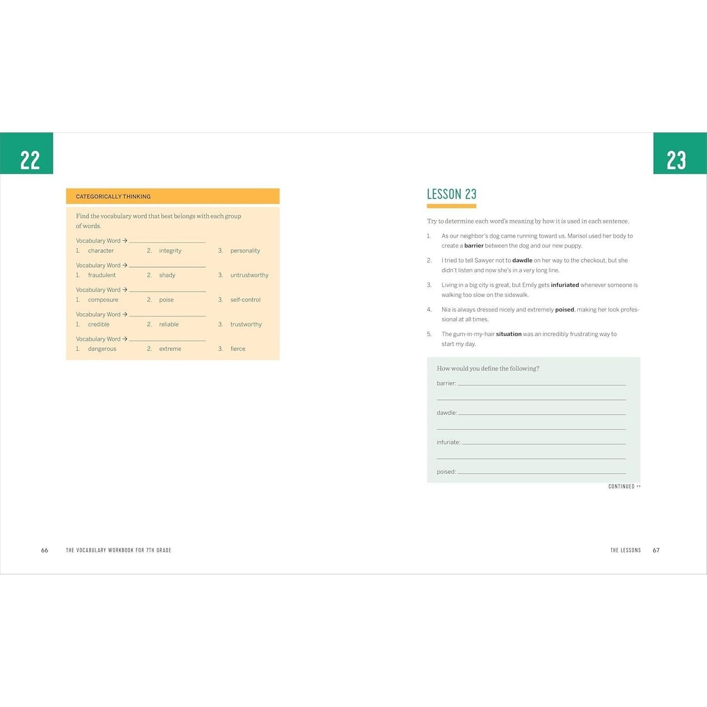 The Vocabulary Workbook for 7th Grade: Weekly Activities to Boost Your Word Power