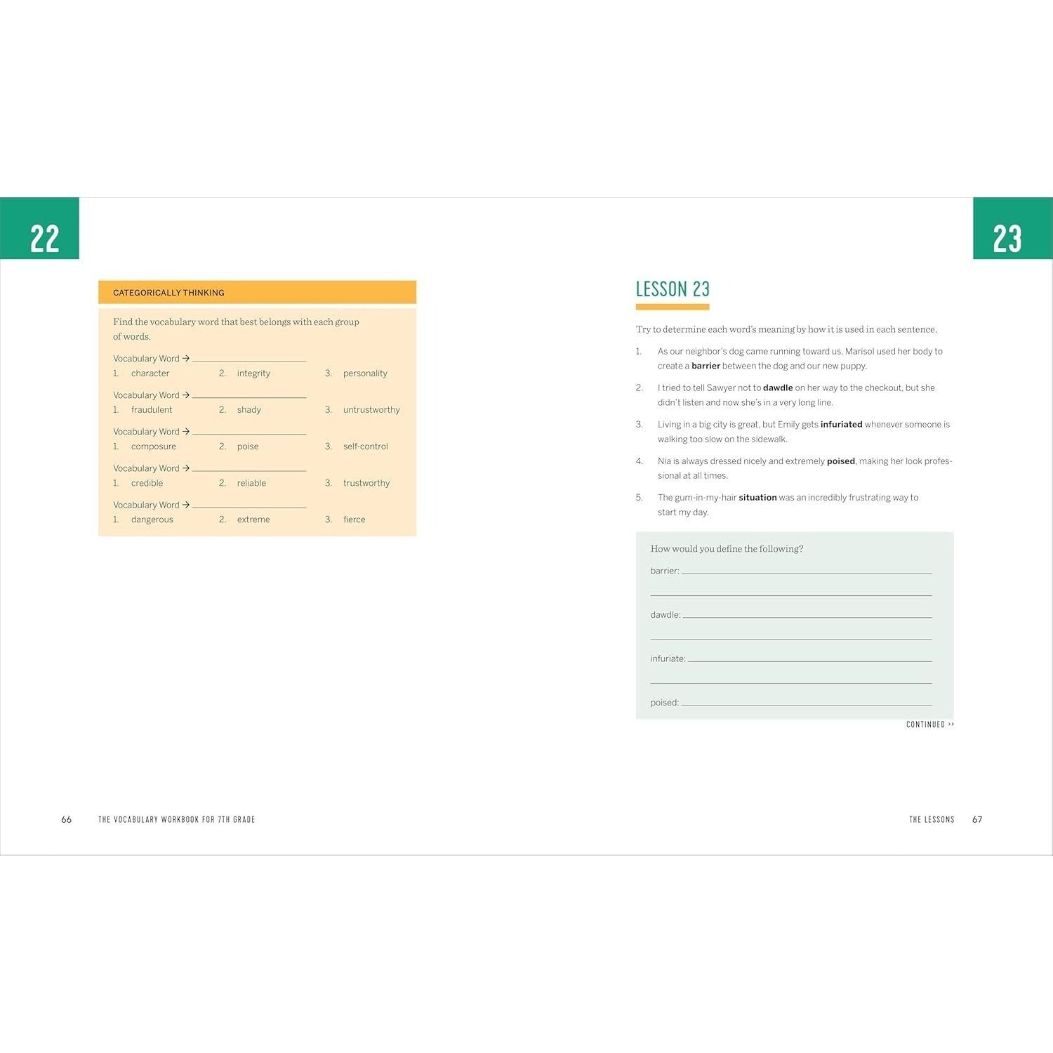The Vocabulary Workbook for 7th Grade: Weekly Activities to Boost Your Word Power