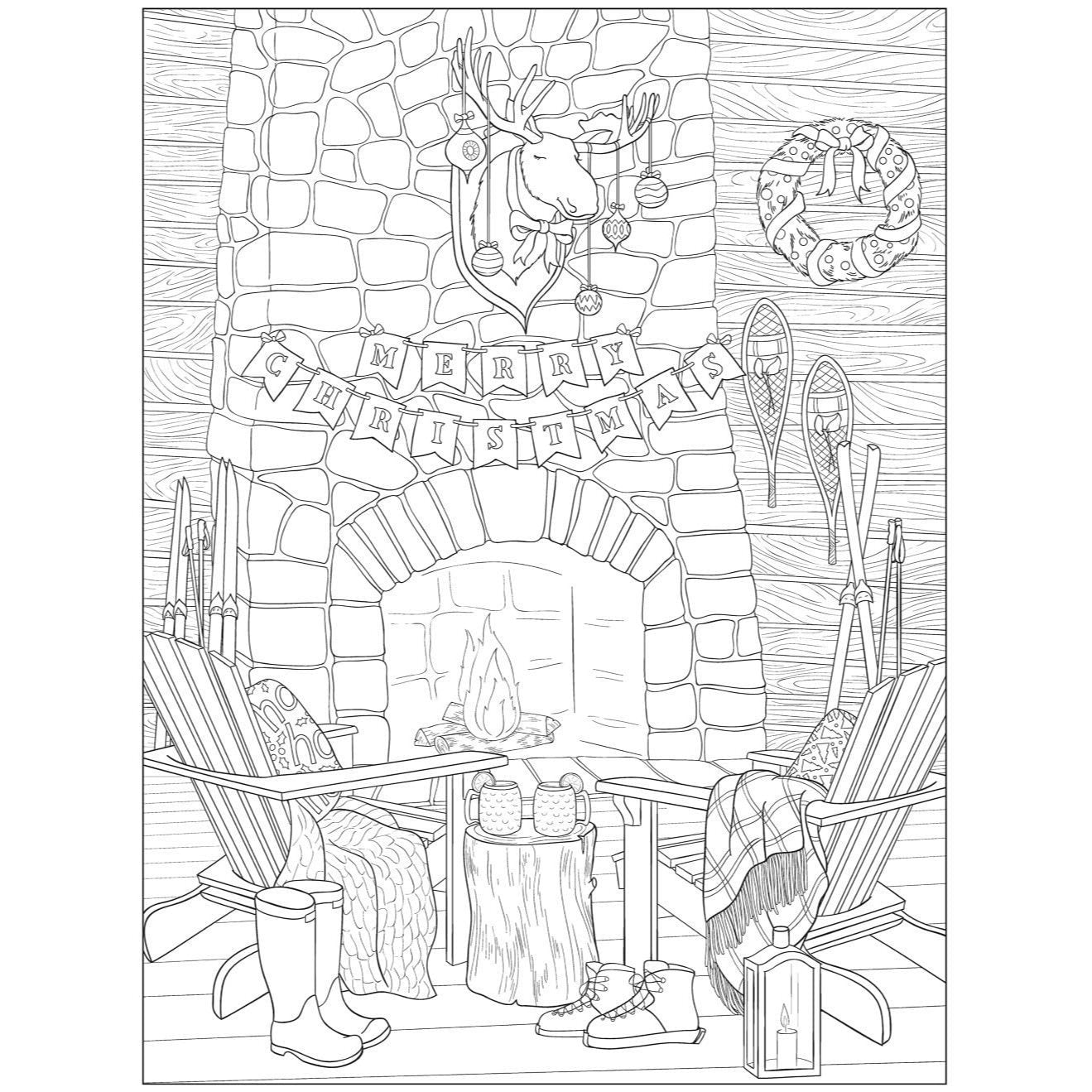 Creative Haven Cozy Christmas Coloring Book