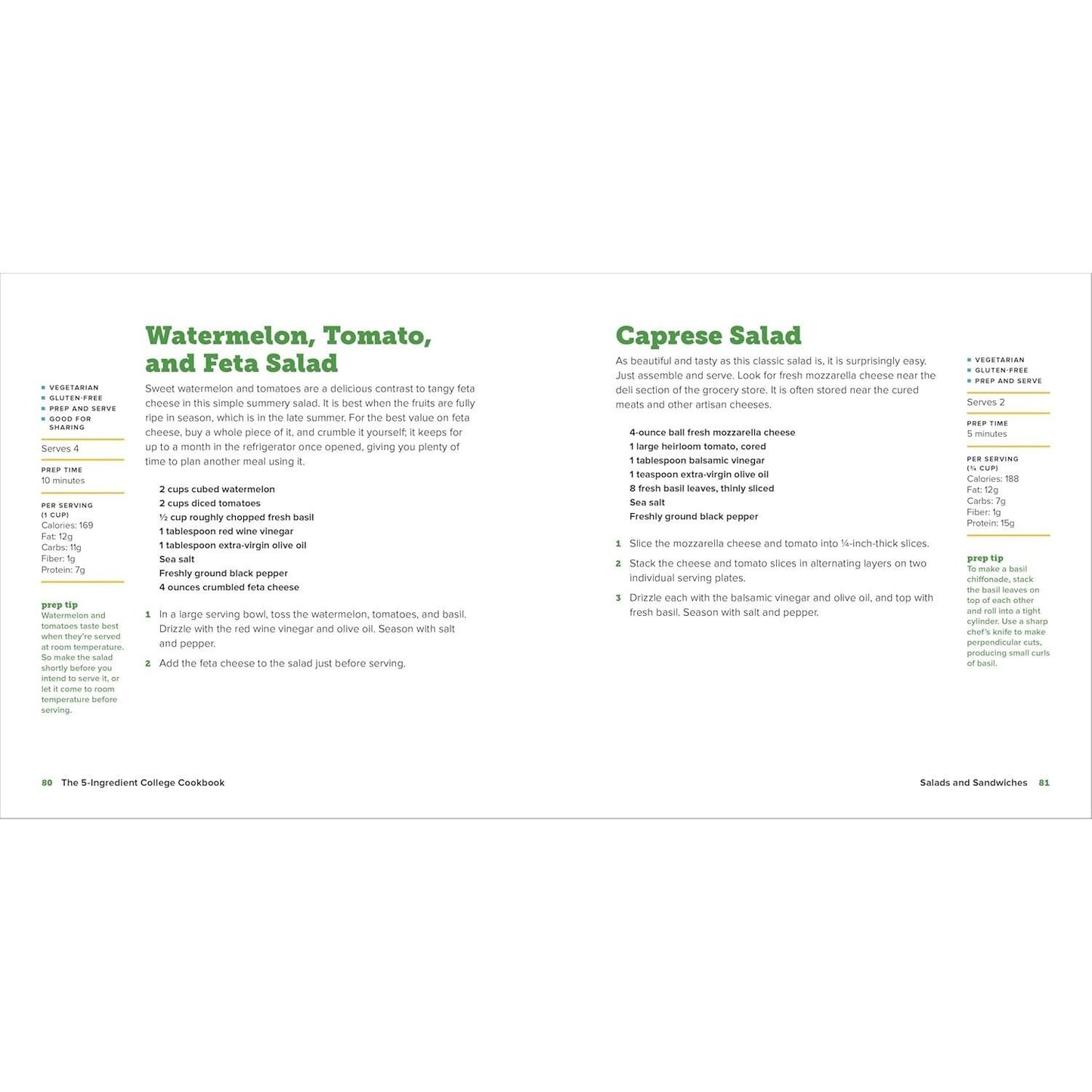 The 5-Ingredient College Cookbook: Recipes to Survive the Next Four Years (Spiral Bound)
