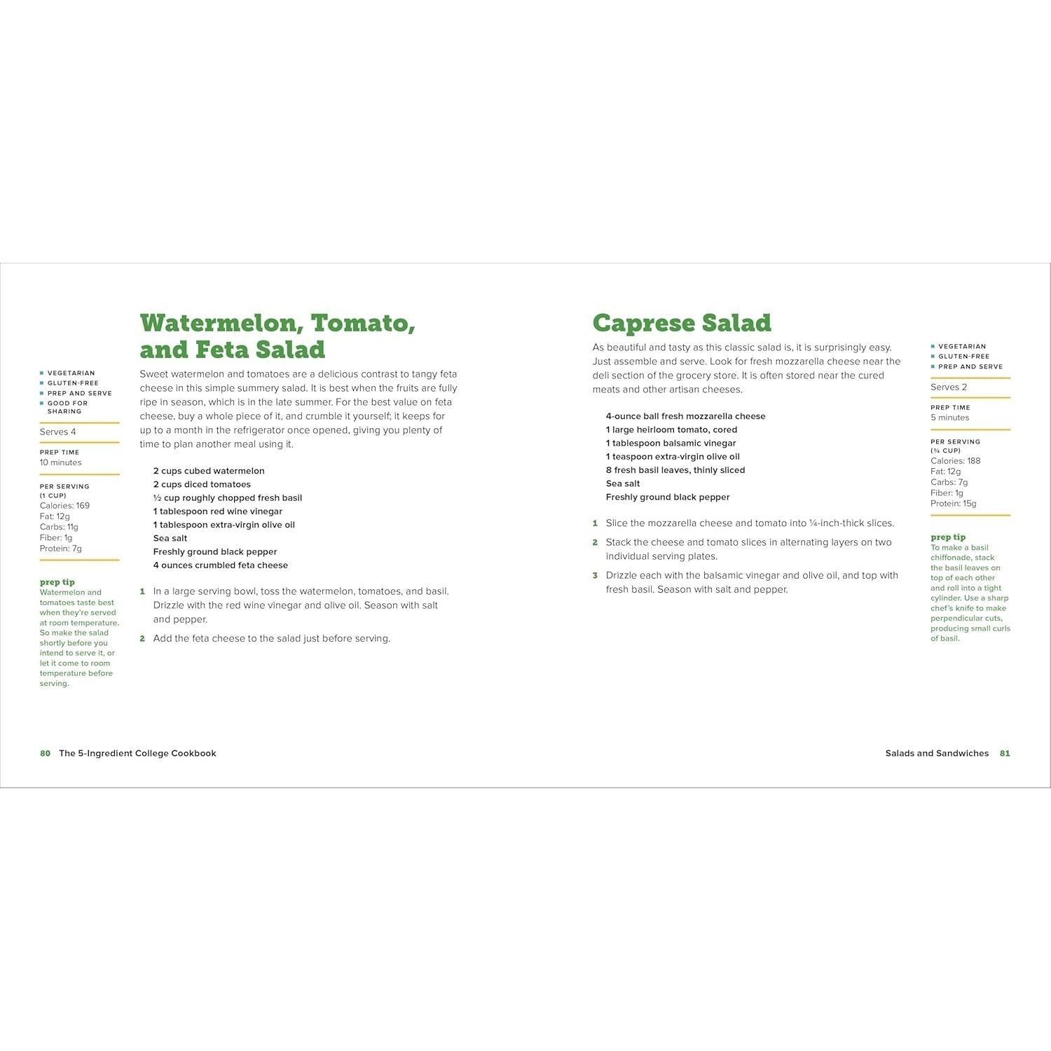 The 5-Ingredient College Cookbook: Recipes to Survive the Next Four Years (Spiral Bound)