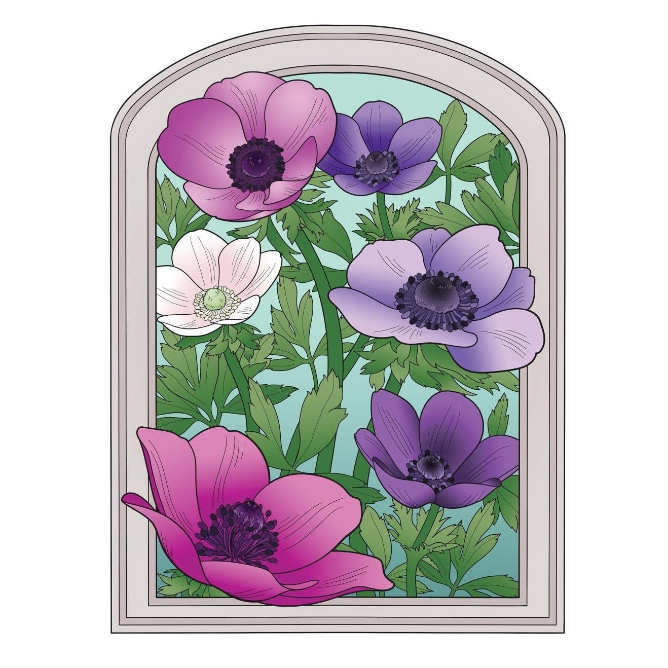 Creative Haven Flowers of the World Coloring Book