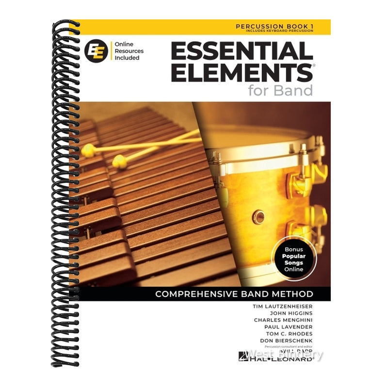 Essential Elements for Band Percussion Book 1 with Eei Online Resources Percussion Method Book and Sheet Music for Students and Teachers Band Method S