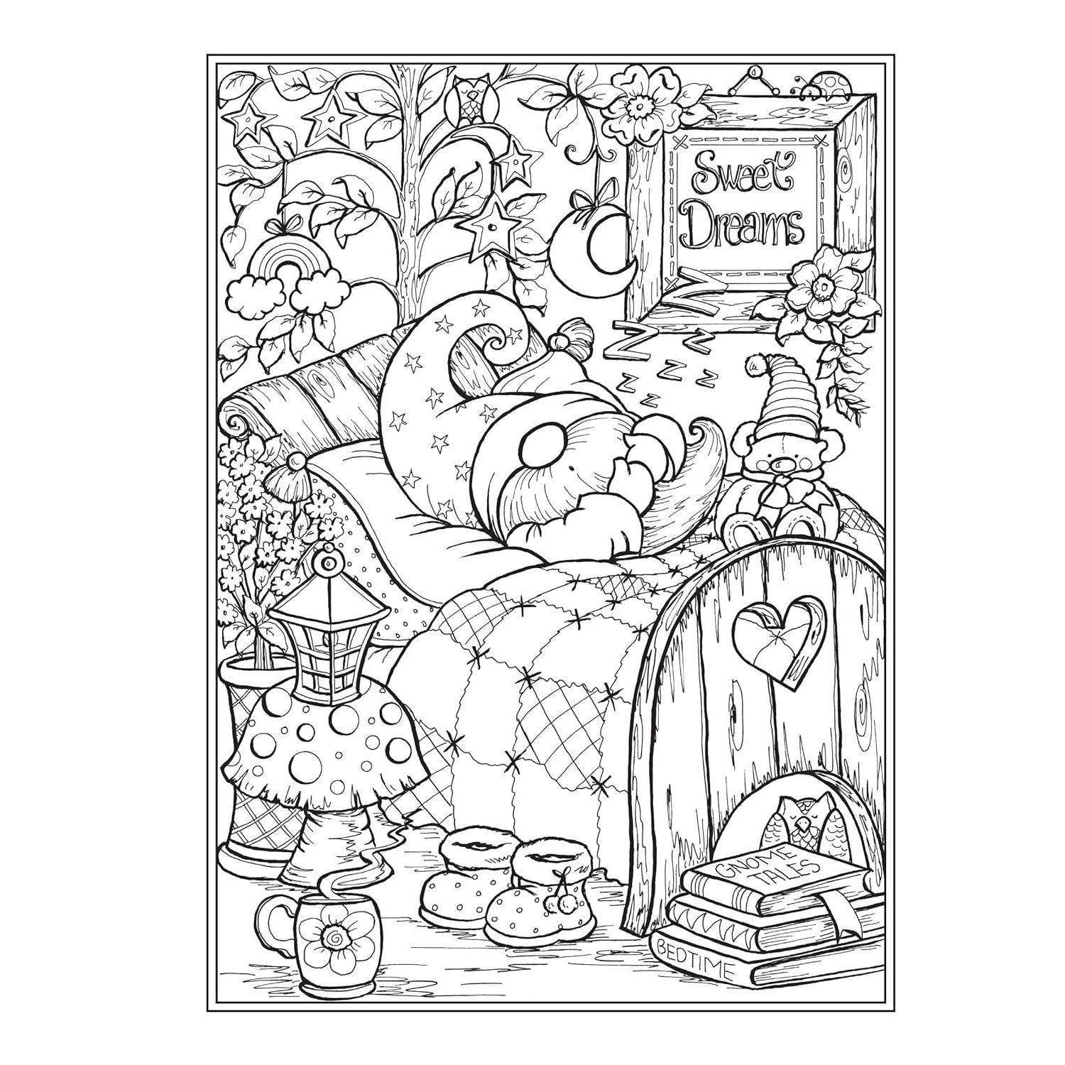 Creative Haven Gnome Sweet Gnome Coloring Book (Spiral Bound)