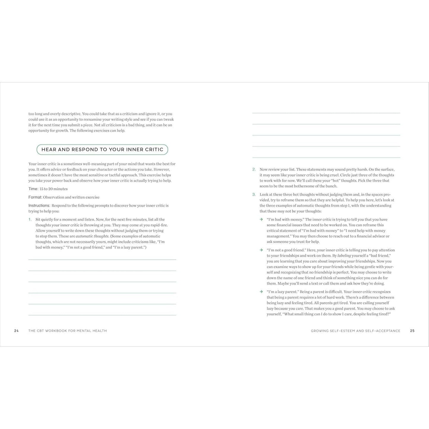 The CBT Workbook for Mental Health: Evidence-Based Exercises to Transform Negative Thoughts and Manage Your Well-Being (Spiral Bound)