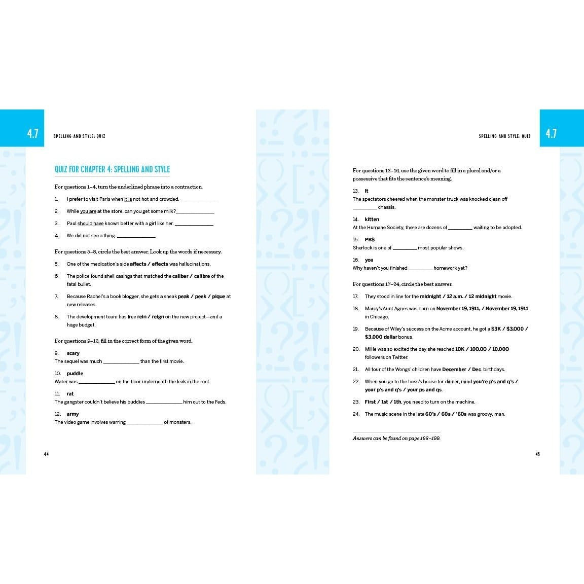 The Perfect English Grammar Workbook: Simple Rules and Quizzes to Master Today's English (Spiral Bound)