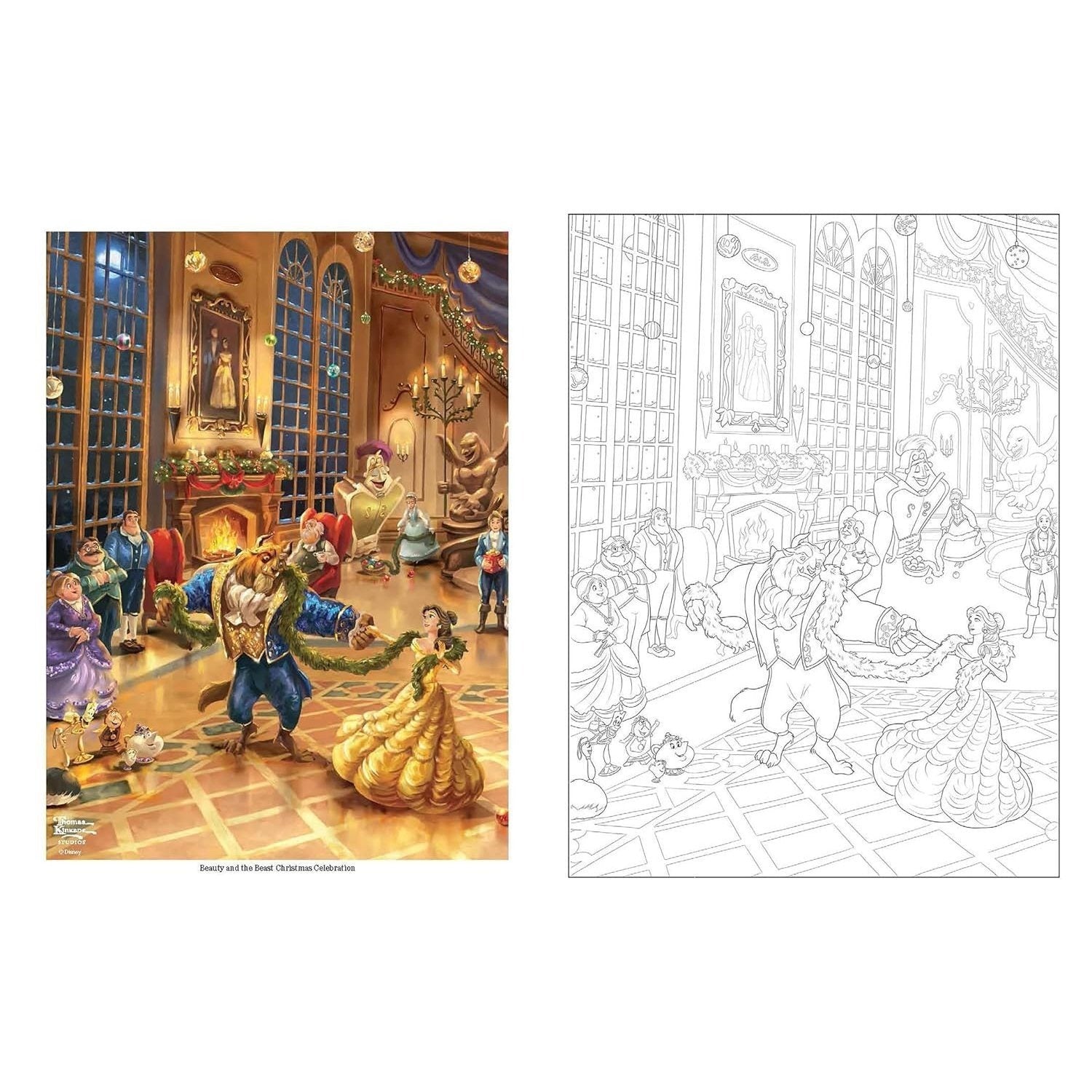 Disney Dreams Collection Thomas Kinkade Studios Celebrations Coloring Book (Spiral Bound)