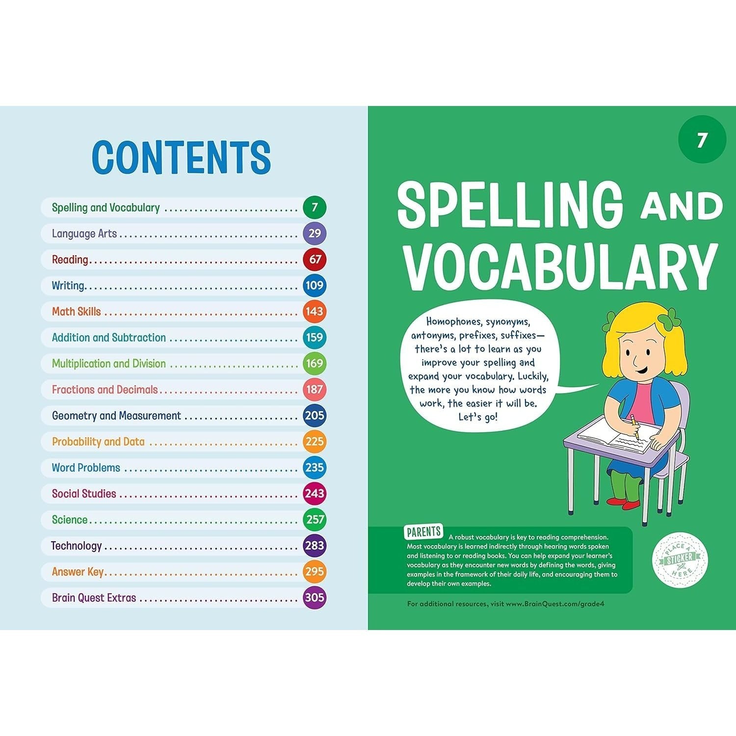 Brain Quest Workbook: 4th Grade Revised Edition (Revised) (Brain Quest Workbooks) (Spiral Bound)