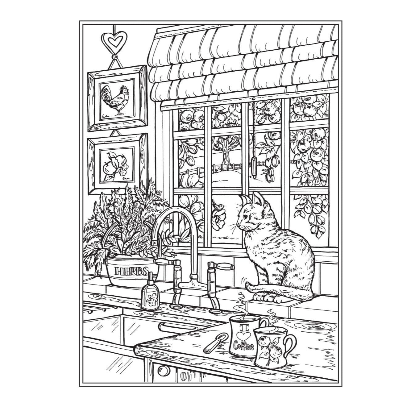 Creative Haven Country Kitchen Charm Coloring Book