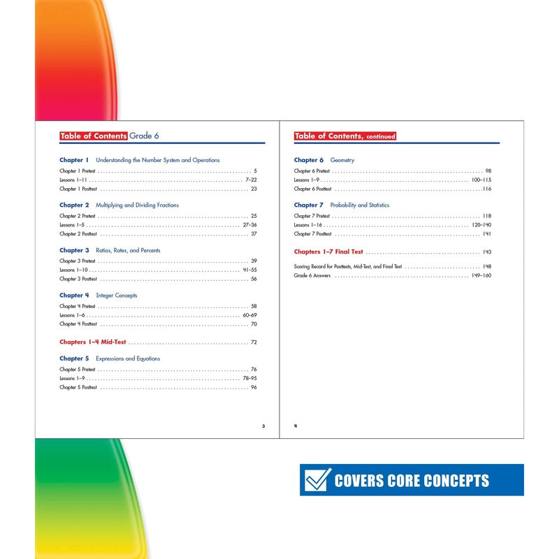 Spectrum Math Workbook, Grade 6: Volume 7 (Spiral Bound)