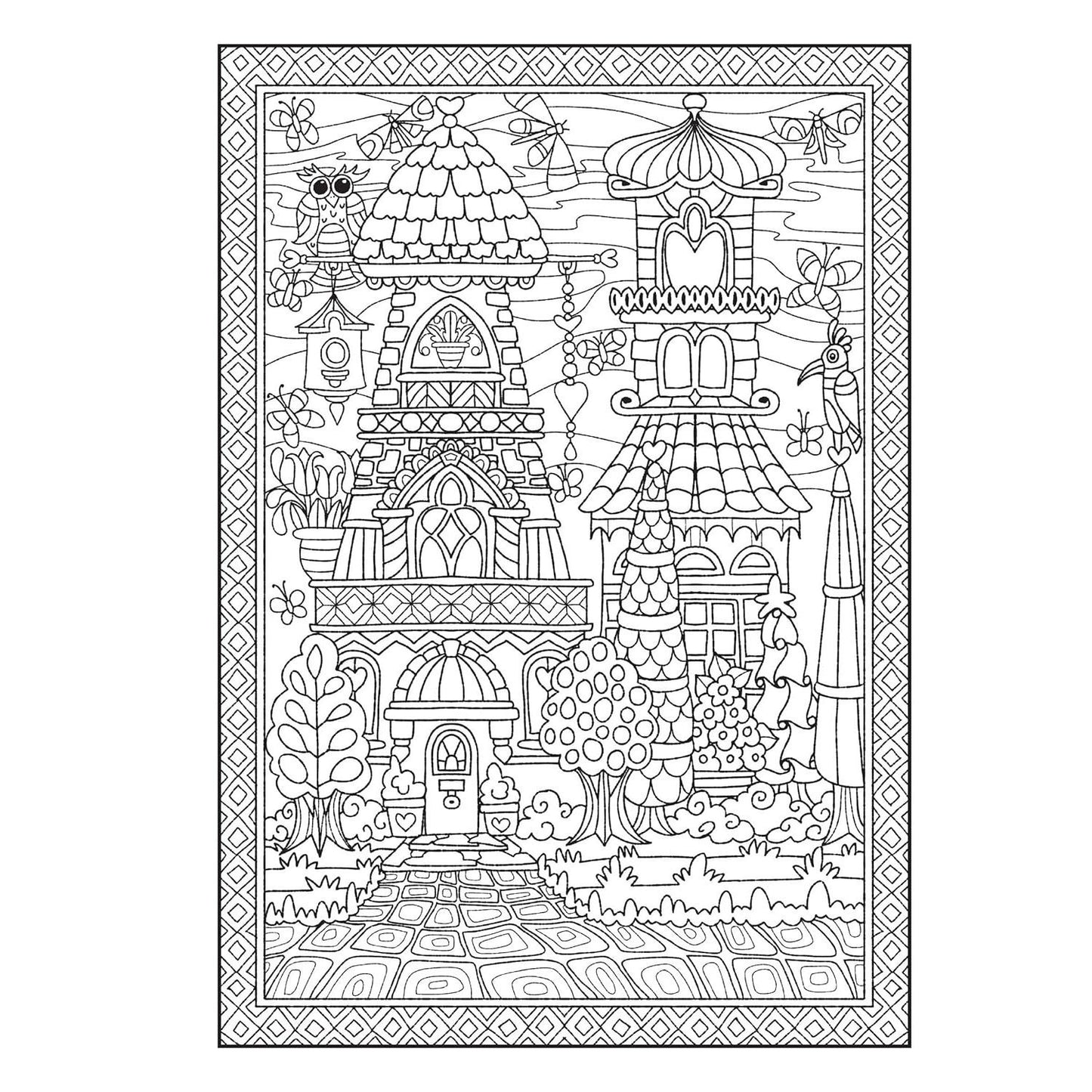 Creative Haven Whimsical Houses Coloring Book