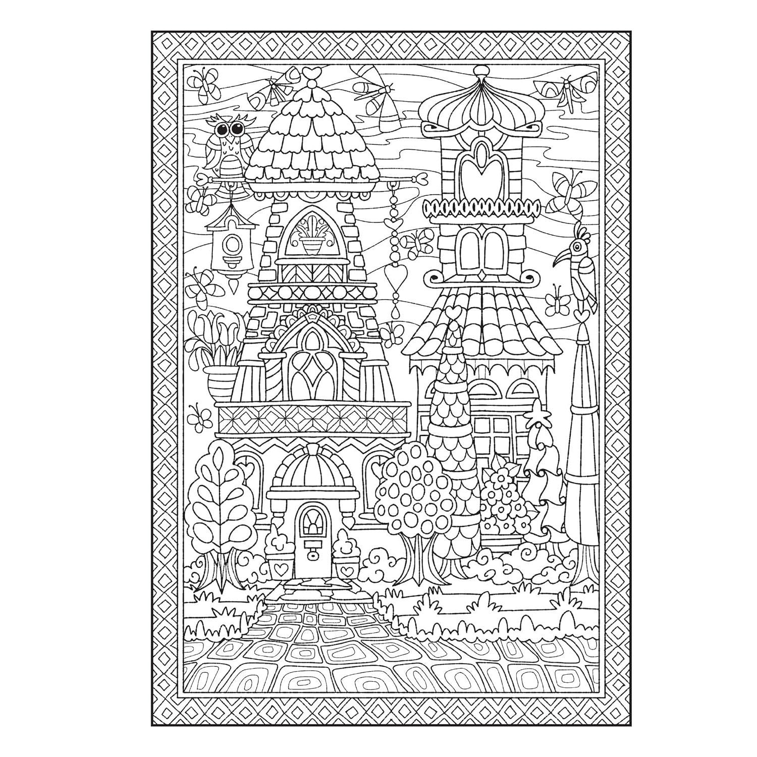 Creative Haven Whimsical Houses Coloring Book