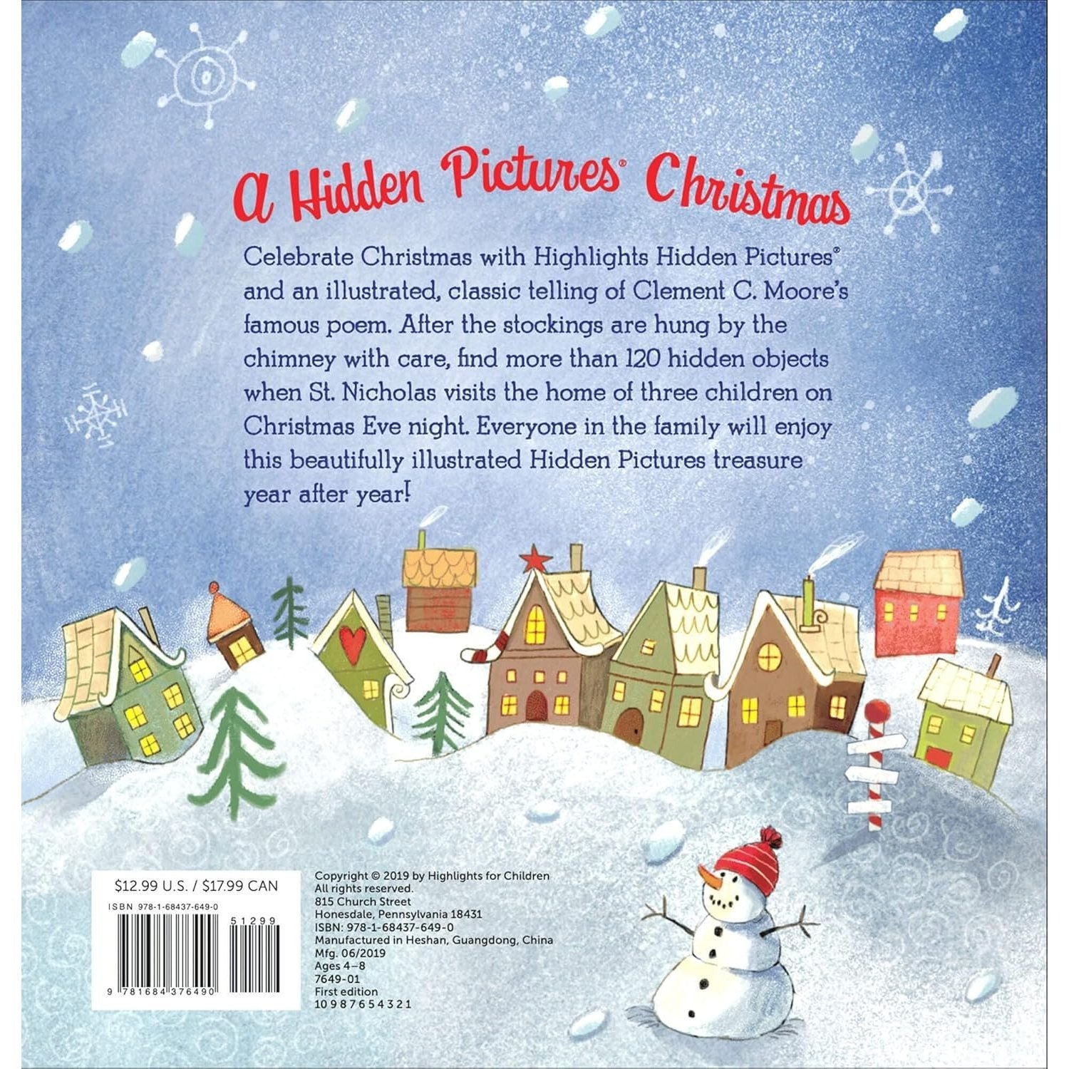 'Twas the Night Before Christmas: Read-Aloud Christmas Storybook for Families with a Seek-And-Find Twist, Christmas Picture Book with Over 120 Hidden