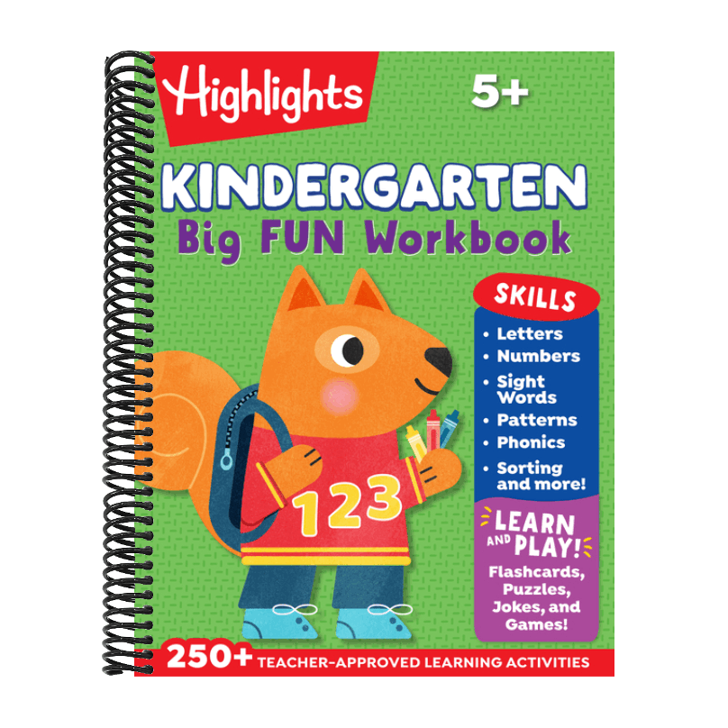Kindergarten Big Fun Workbook: Kids Workbook with Tracing Worksheets, Alphabet Practice, Math Activities and Puzzles for Kindergarten Prep and Learnin (Spiral Bound)