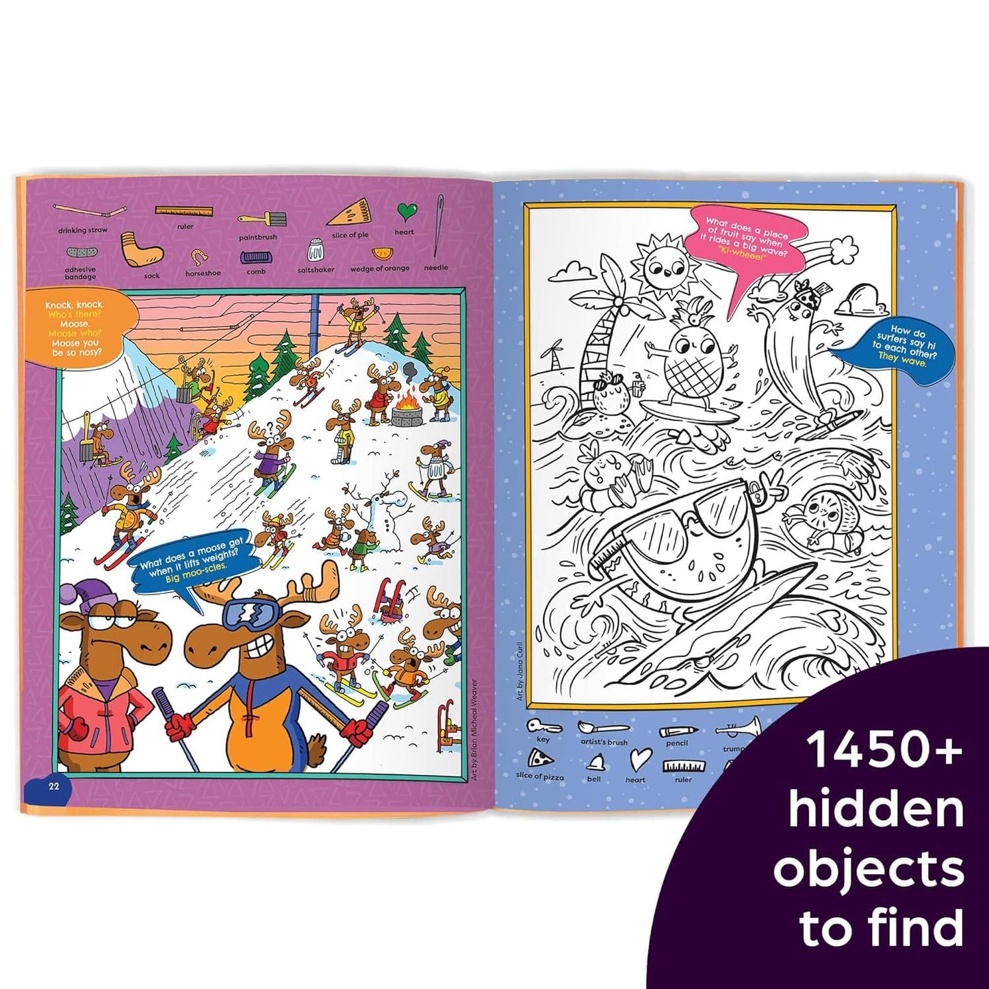 Silliest Hidden Pictures Puzzles Ever: Search-And-Find Book for Kids 6 and Up with Over 1,000 Hidden Objects, Road Trip Games, Silly Jokes and Wacky R (Highlights Hidden Pictures)