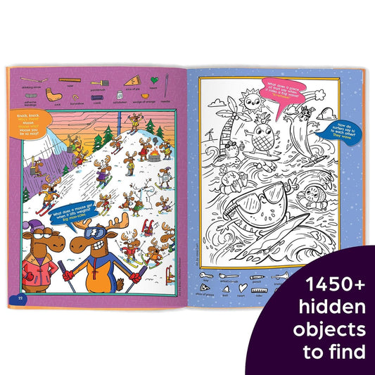 Silliest Hidden Pictures Puzzles Ever: Search-And-Find Book for Kids 6 and Up with Over 1,000 Hidden Objects, Road Trip Games, Silly Jokes and Wacky R (Highlights Hidden Pictures)