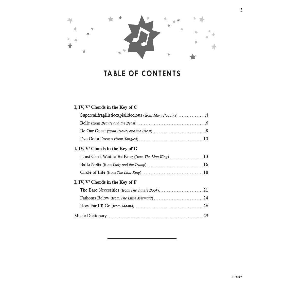 Chordtime Piano Disney Piano Sheet Music 10 Disney Songs from Moana, the Lion King, Beauty and the Beast & More Easy Arrangements for Level 2b Pianist