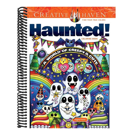 Creative Haven Haunted! Coloring Book: A World of Creepy and Cute