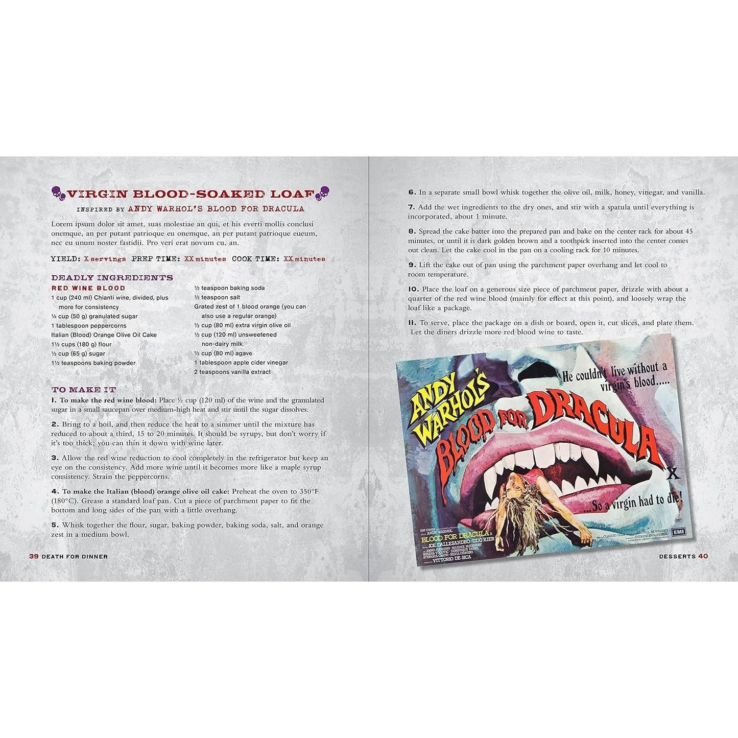 Death for Dinner Cookbook: 60 Gorey-Good, Plant-Based Drinks, Meals, and Munchies Inspired by Your Favorite Horror Films