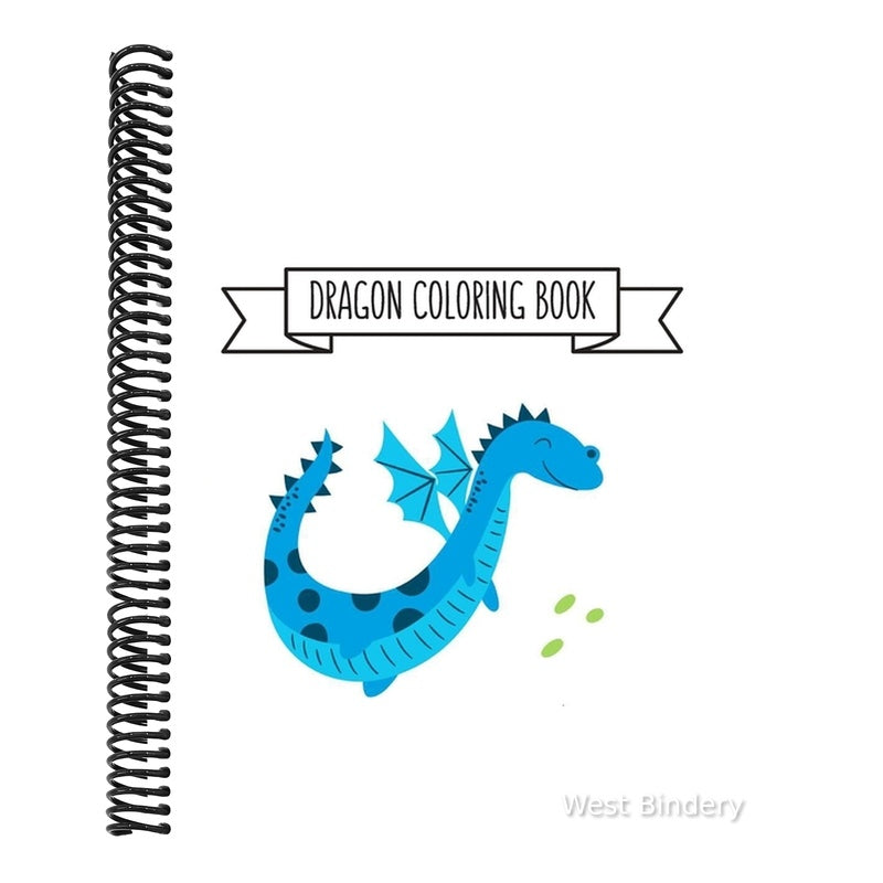 Dragon Coloring Book: Dragon Lover Gifts for Kids 3-8 9-12, Boys or Girls - Cute Stress Relief Dragon Birthday Coloring Book Made in USA