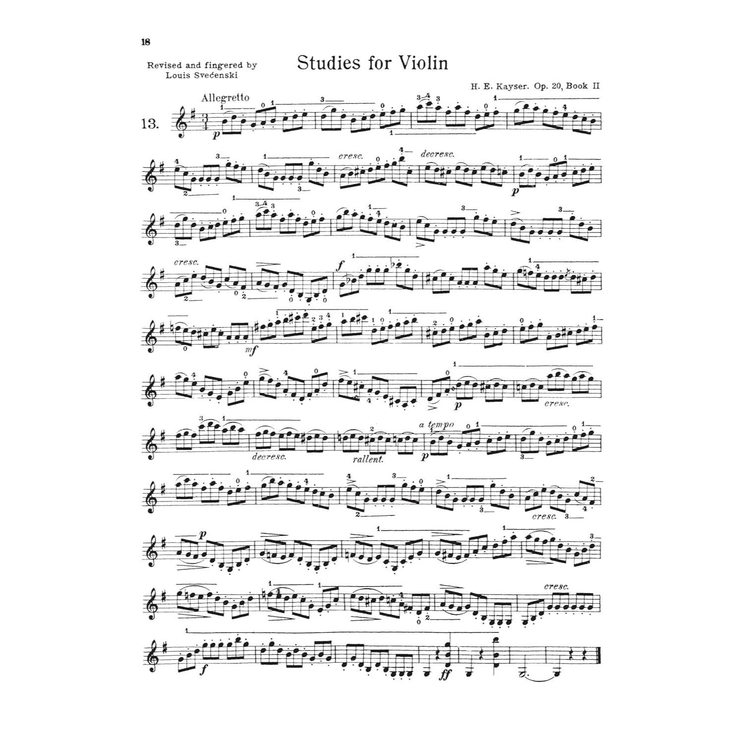 36 Elementary and Progressive Studies Op. 20 Violin Method Schirmer Library of Classics Volume 750 Essential Exercises for Violinists