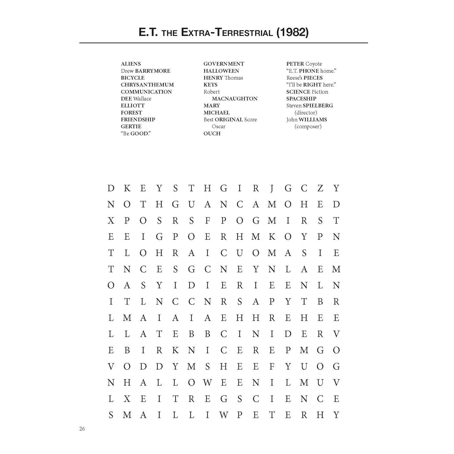 At the Movies Word Search Puzzles