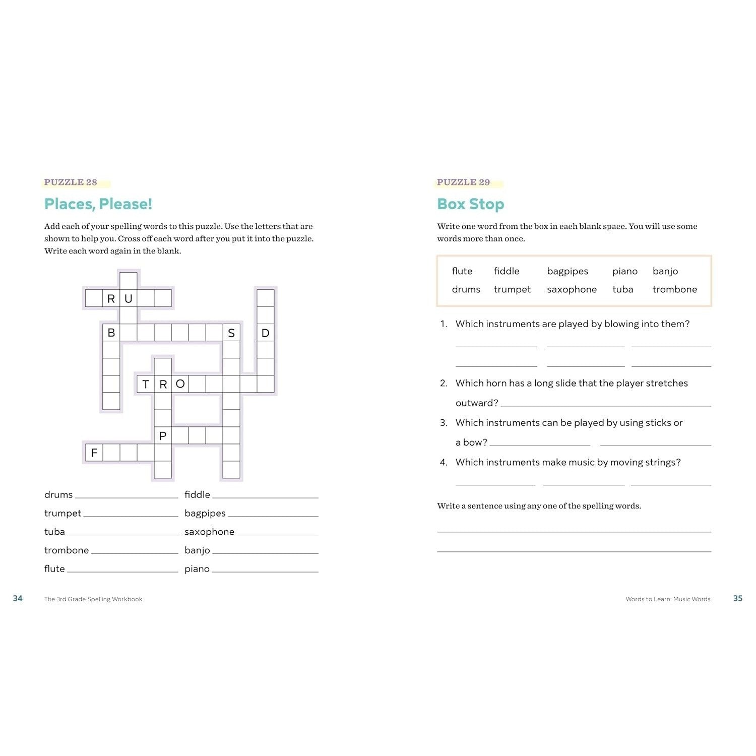 The 3rd Grade Spelling Workbook: 95+ Games and Puzzles to Improve Spelling Skills (Spiral Bound)