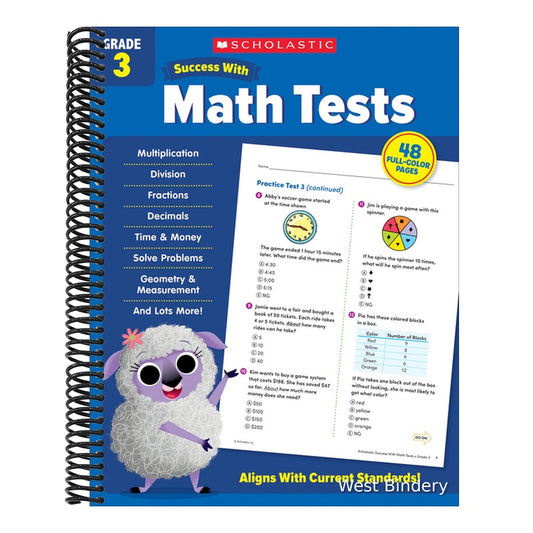 Scholastic Success with Math Tests Grade 3 Workbook