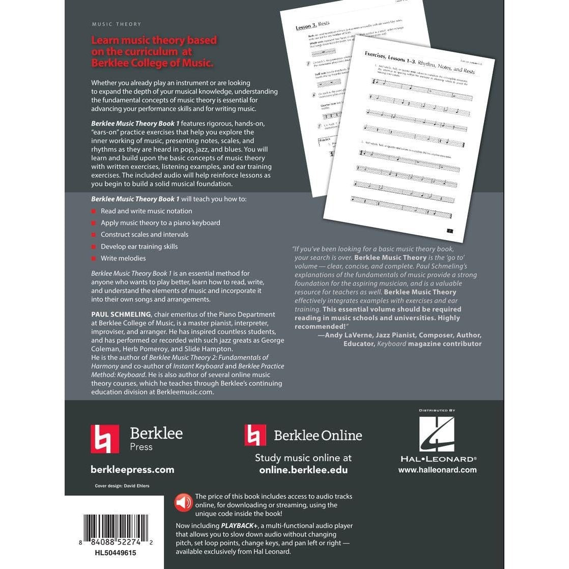 Berklee Music Theory Book 1 - 2nd Edition Book/Online Audio