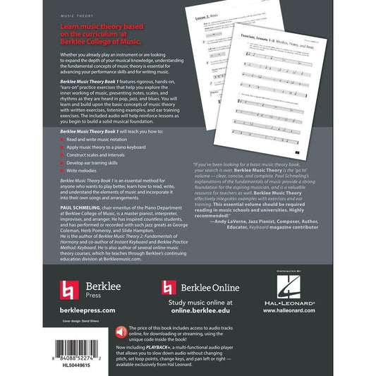 Berklee Music Theory Book 1 - 2nd Edition Book/Online Audio