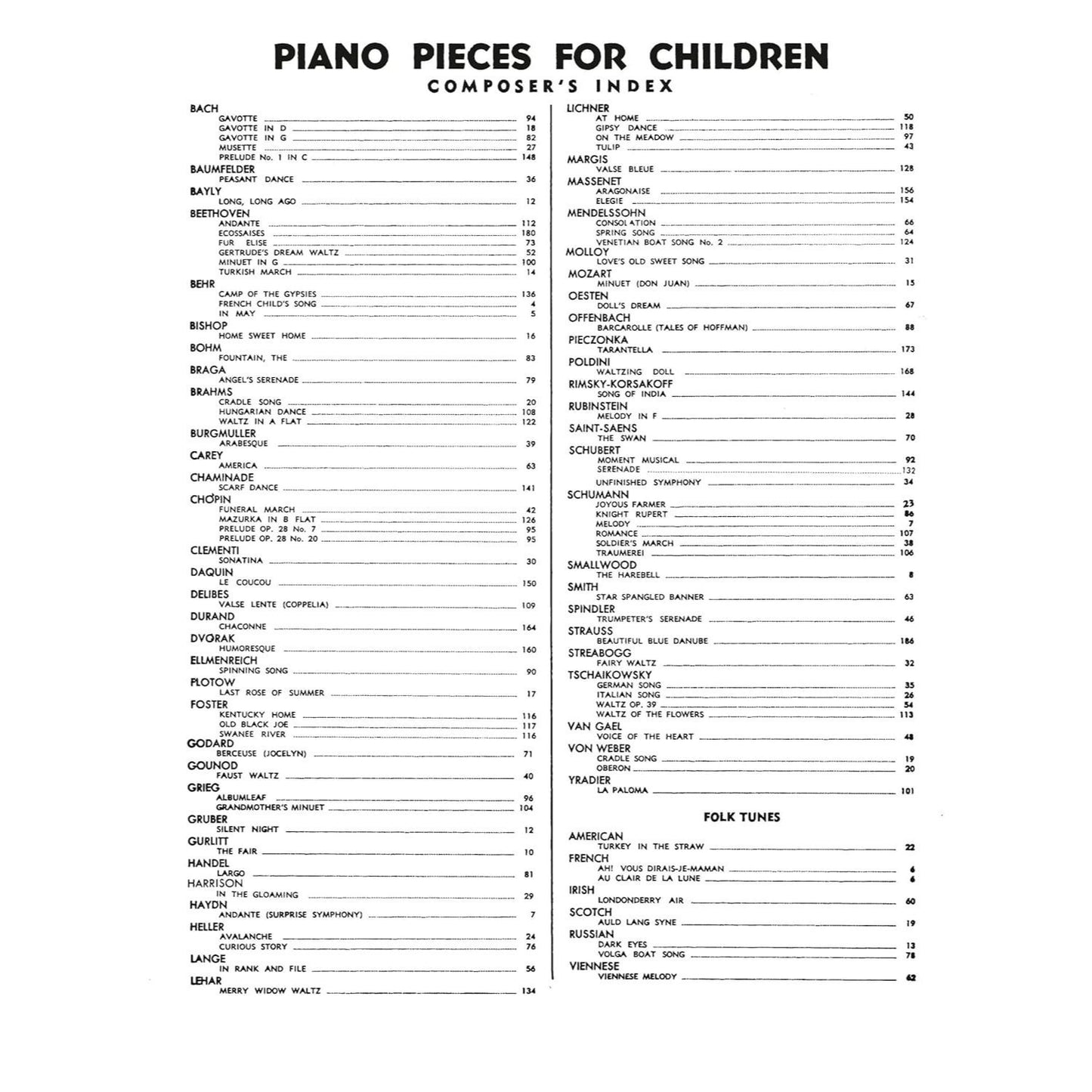 Piano Pieces for Children (Everybody's Favorite Series, No. 3) - Beginner Piano Book for Kids with 100 Compositions - Popular Piano Sheet Music