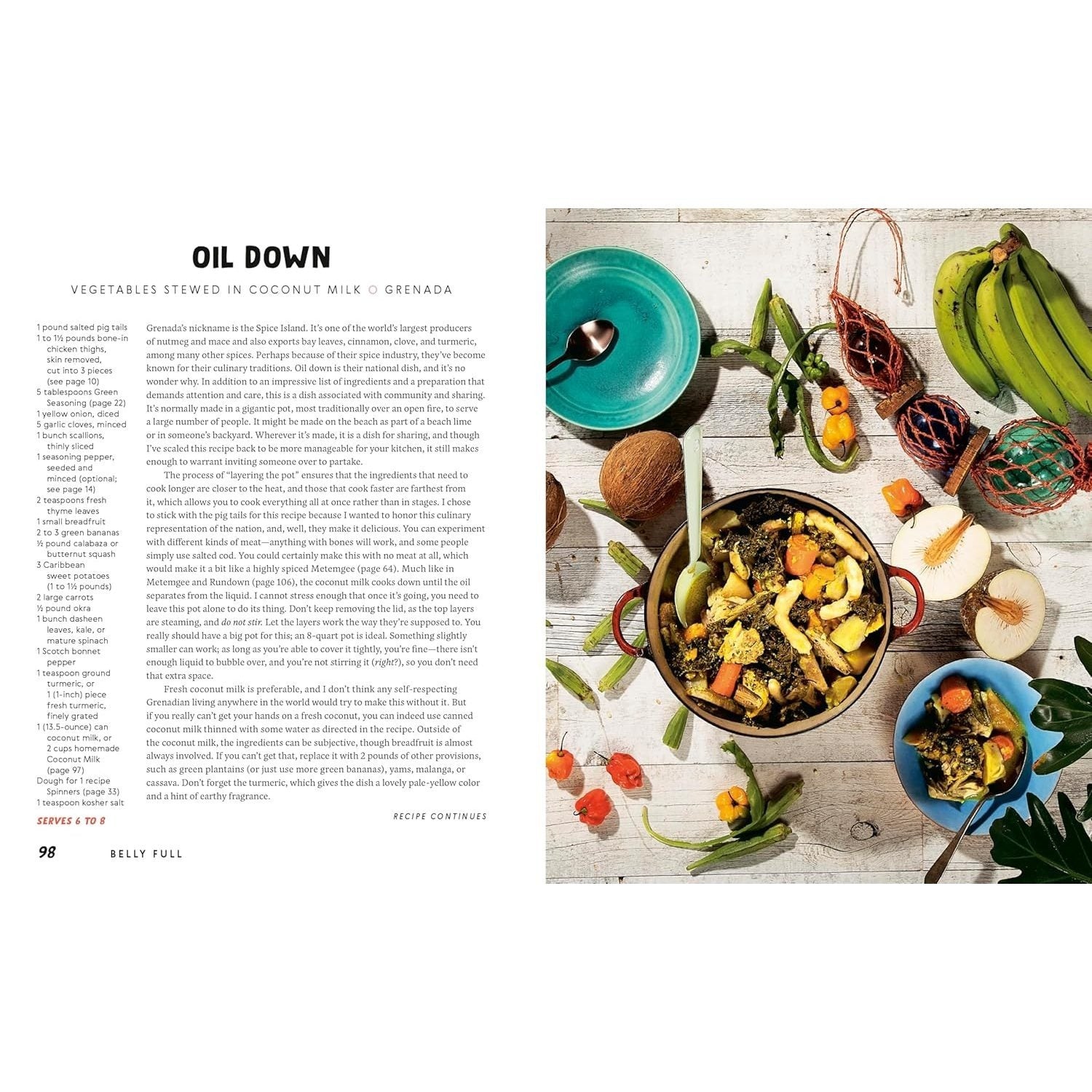 Belly Full: Exploring Caribbean Cuisine Through 11 Fundamental Ingredients and Over 100 Recipes [A Cookbook] (Spiral Bound)