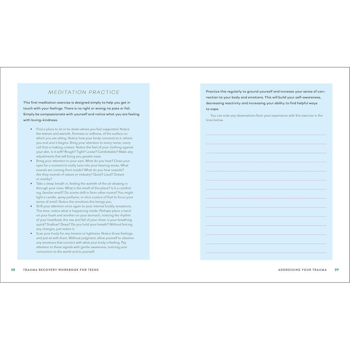 Trauma Recovery Workbook for Teens: Exercises to Process Emotions, Manage Symptoms and Promote Healing