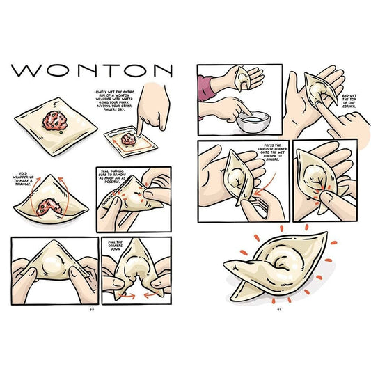 Let's Make Dumplings!: A Comic Book Cookbook (Spiral Bound)