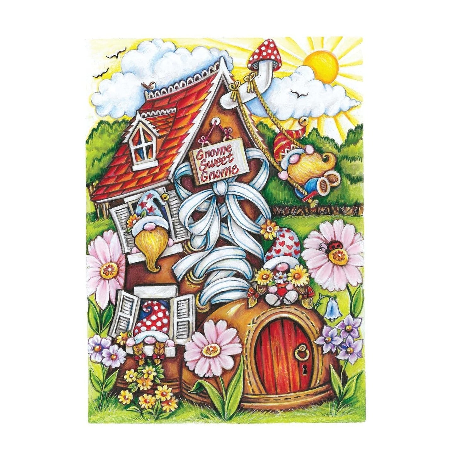 Creative Haven Gnome Sweet Gnome Coloring Book (Spiral Bound)