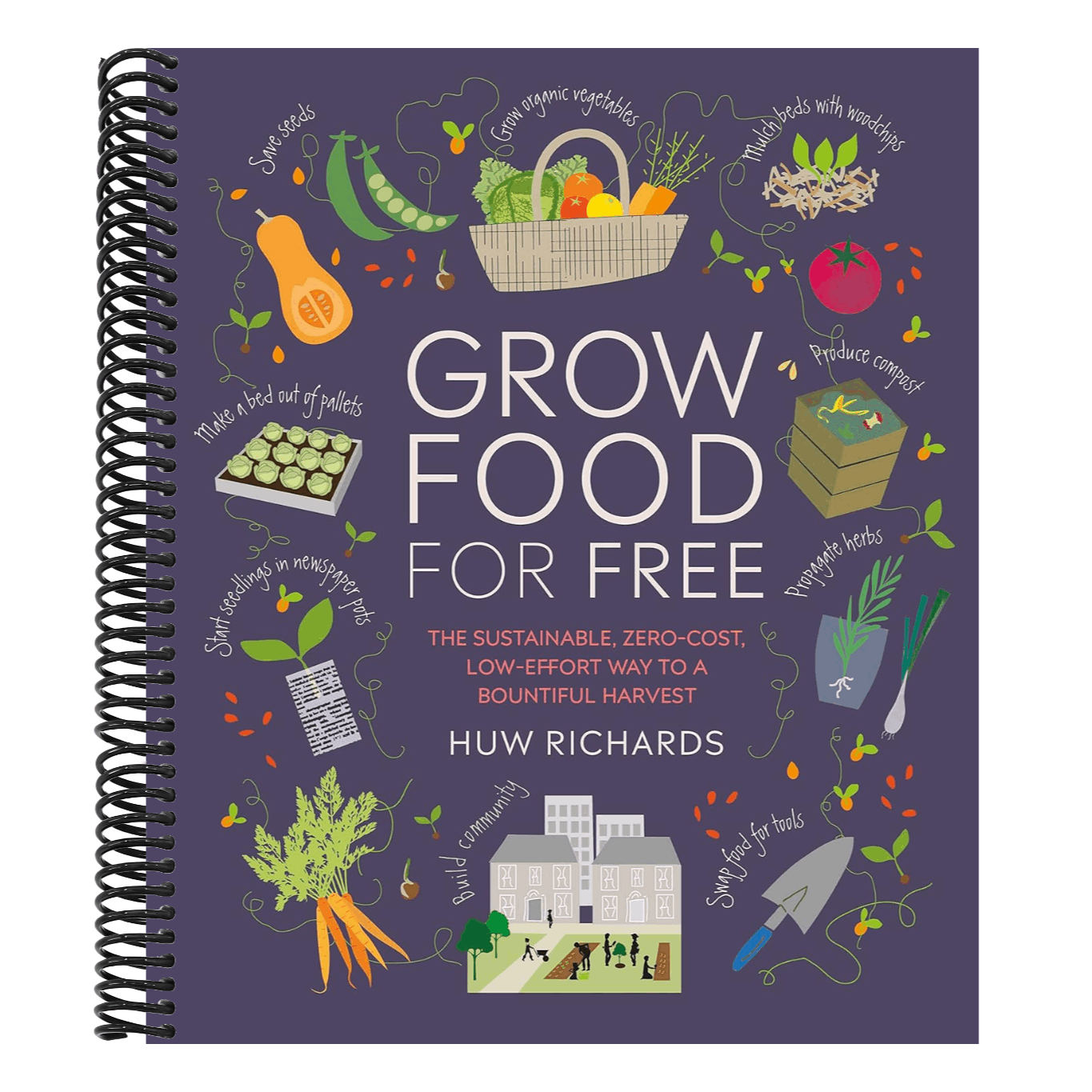 Grow Food for Free: The Sustainable, Zero-Cost, Low-Effort Way to a Bountiful Harvest (Spiral Bound)