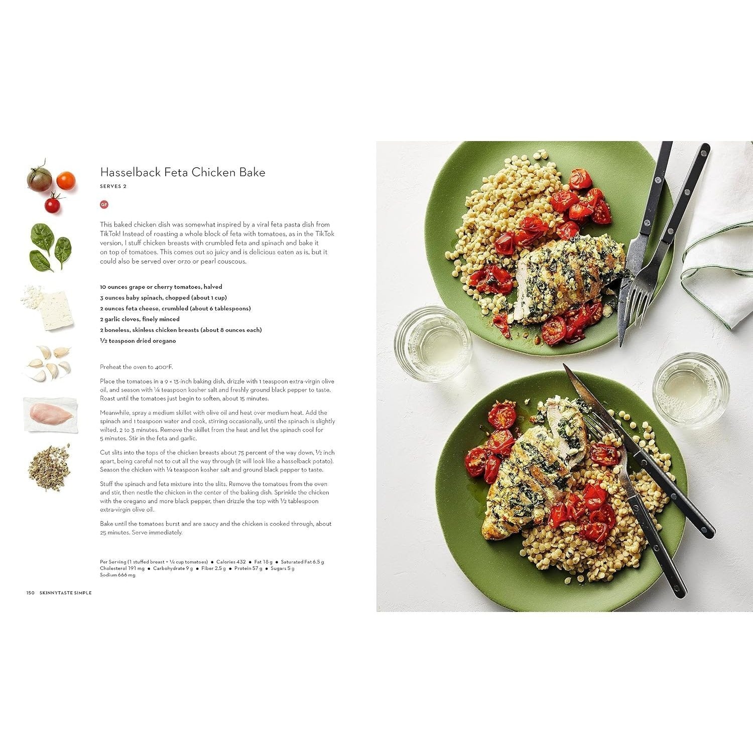 Skinnytaste Simple: Easy, Healthy Recipes with 7 Ingredients or Fewer: A Cookbook (Spiral Bound)