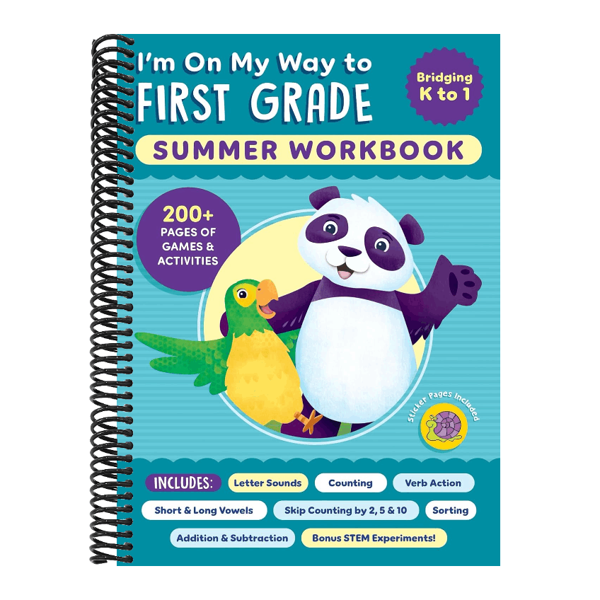 I'm on My Way to First Grade Summer Workbook: 200+ Pages of Games & Activities
