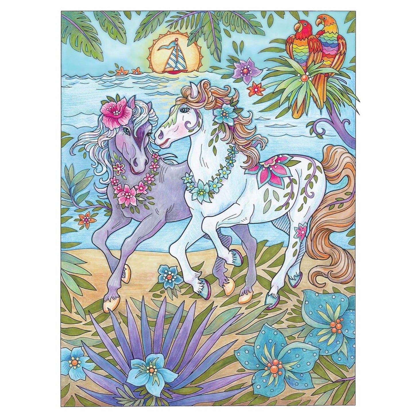 Creative Haven Dream Horses Coloring Book